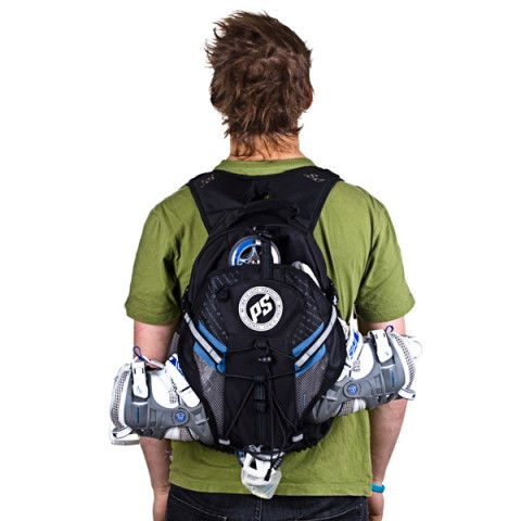 Powerslide Fitness Man Black Blue Backpack Bladeville