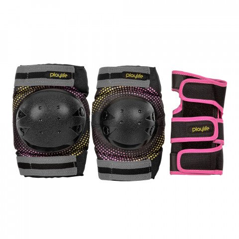 Pads - Playlife Joker Tri-Pack - Black/Pink Protection Gear - Photo 1