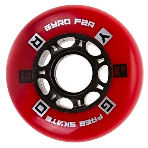 Wheels - Gyro F2R 72mm/85a - Red Inline Skate Wheels - Photo 1