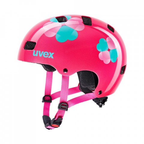 Helmets - Uvex Kid 3 - Pink Flower Helmet - Photo 1