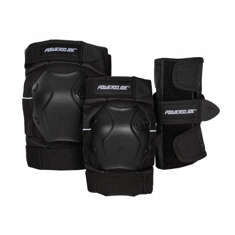 Pads - Powerslide Standard Tri-Pack - Black Protection Gear - Photo 1