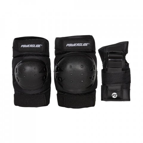 Pads - Powerslide Basic Kids Tri-Pack - Black Protection Gear - Photo 1