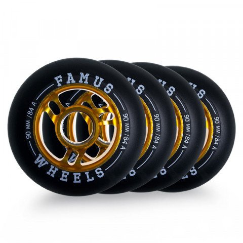 Special Deals - Famus Alu Fugitive Wheel 90mm/84A (4 pcs.) Inline Skate Wheels - Photo 1