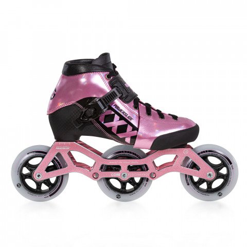 Skates - Powerslide 3X Kids Adjustable - Pink Inline Skates - Photo 1