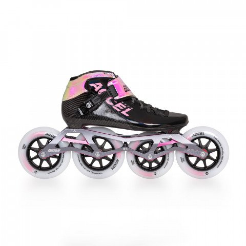Skates - Powerslide Accel Race 110/100 - Black/Pink Inline Skates - Photo 1