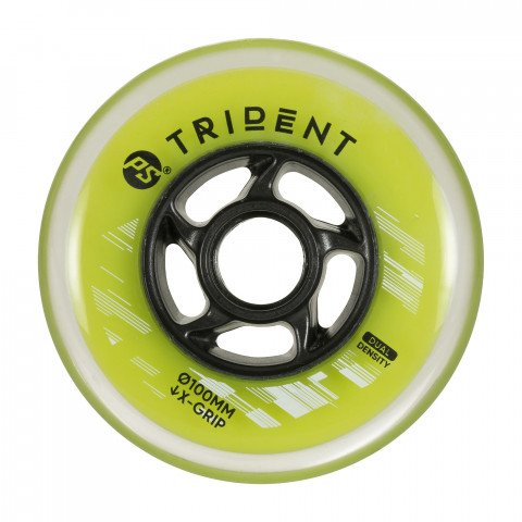 Special Deals - Powerslide Trident DD 100mm X-Grip - Green/Black (1 pcs.) Inline Skate Wheels - Photo 1