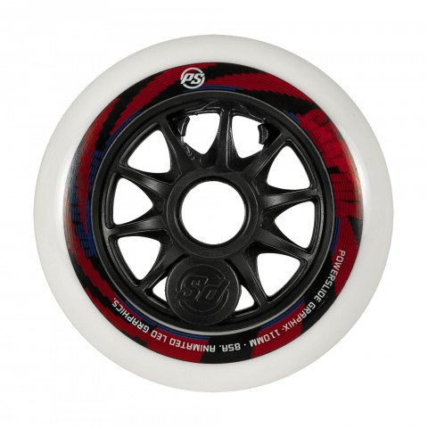 Wheels - Powerslide Graphix Wheel 110mm/85a NO LED (1 pcs.) Inline Skate Wheels - Photo 1