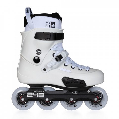 Skates - Powerslide Zoom Pro Nova 80 - White/Black Inline Skates - Photo 1