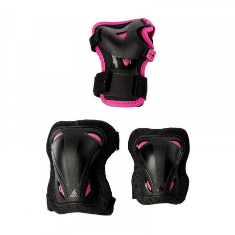新版 Rollerblade Skate Black/Pink - Tri-Pack Junior Gear 個人装備
