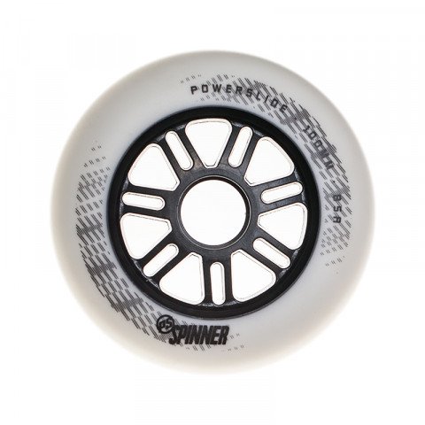 Special Deals - Powerslide - Spinner 100mm/88a Full Profile - White (1 pcs.) Inline Skate Wheels - Photo 1