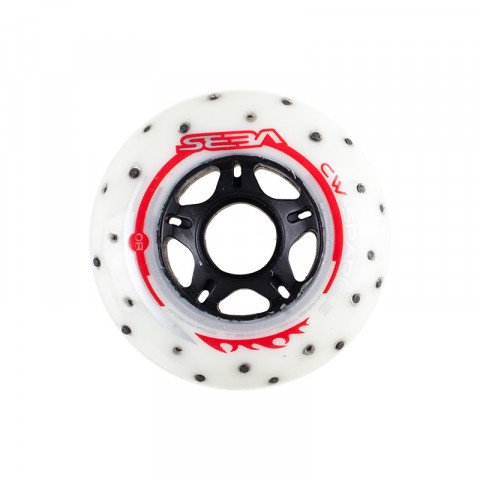 Wheels - Seba - Sparkling 80mm/85a - White (4 pcs.) Inline Skate Wheels - Photo 1