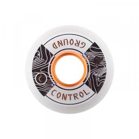 Wheels - Ground Control - Elevation White/Orange - 59mm/90a Inline Skate Wheels - Photo 1