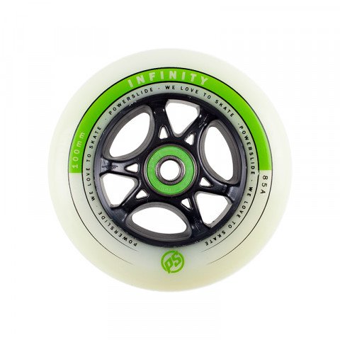 Special Deals - Powerslide - Infinity II 100mm/85a (1 szt.) - Green + Abec 9 Inline Skate Wheels - Photo 1