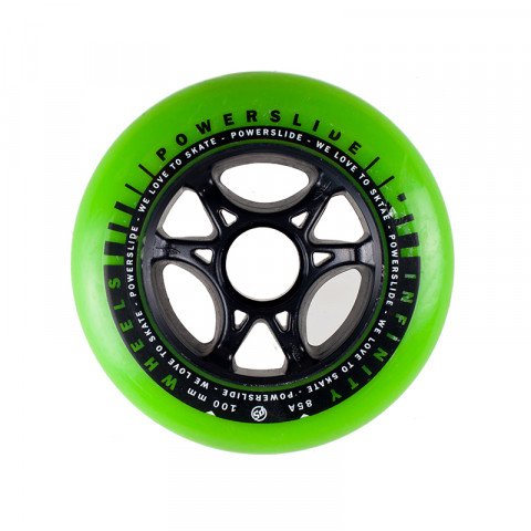 Special Deals - Powerslide - Infinity II 100mm/85a (1 pcs.) - Green/Black Inline Skate Wheels - Photo 1
