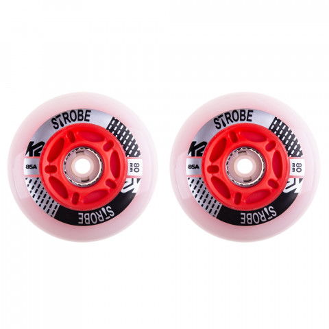 Wheels - K2 Strobe 80mm/85a (2 pcs.) Inline Skate Wheels - Photo 1