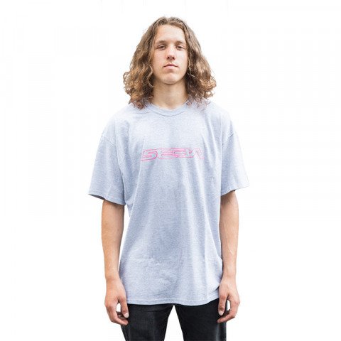 T-shirts - Seba - Men T-Shirt - Grey/Pink T-shirt - Photo 1