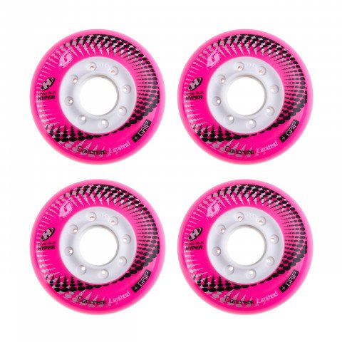 Wheels - Hyper Concrete +G LTD 72mm/84a - Fluo Pink/White (4 pcs.) Inline Skate Wheels - Photo 1