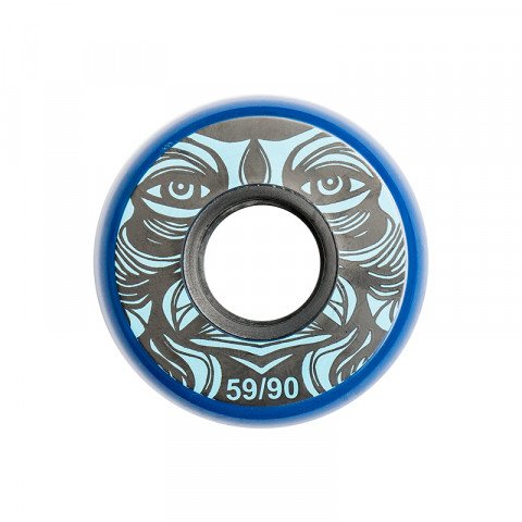 Wheels - Kaltik Blue Faces 59mm Inline Skate Wheels - Photo 1