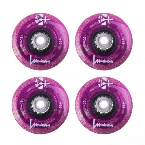 Wheels - Luminous LED Quad 62mm/85a - Purple Haze (4 pcs.) Roller Skate Wheels - Photo 1