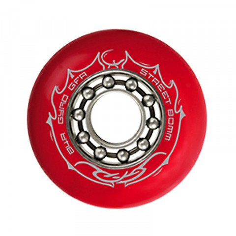 Wheels - Gyro GFR Street 80mm/84a (1 szt.) - Red Inline Skate Wheels - Photo 1