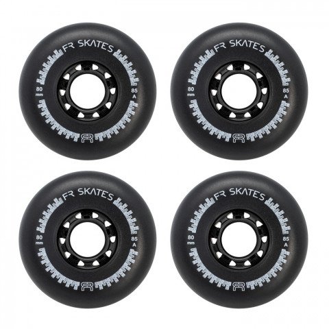 Wheels - FR Downtown 80mm/85a - Black (4 pcs.) Inline Skate Wheels - Photo 1