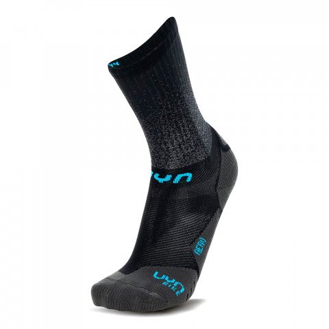 Socks - UYN Man Cycling Aero - Black/Turquoise Socks - Photo 1