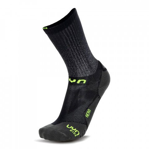 Socks - UYN Man Cycling Aero - Black/Lime Socks - Photo 1
