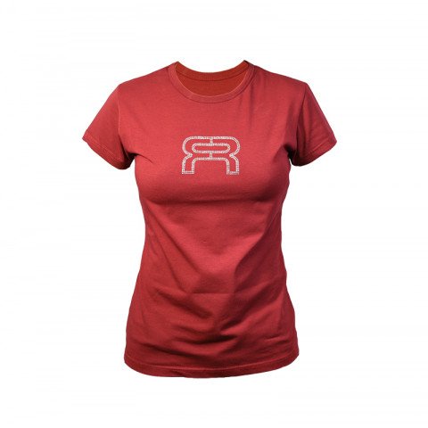 T-shirts - FR - Strass Women T-shirt - Maroon T-shirt - Photo 1