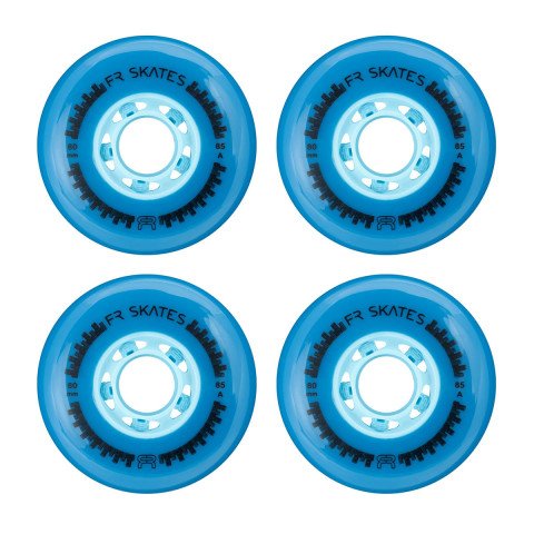 Wheels - FR Downtown 80mm/85a - Blue/Light Blue (4 pcs.) Inline Skate Wheels - Photo 1