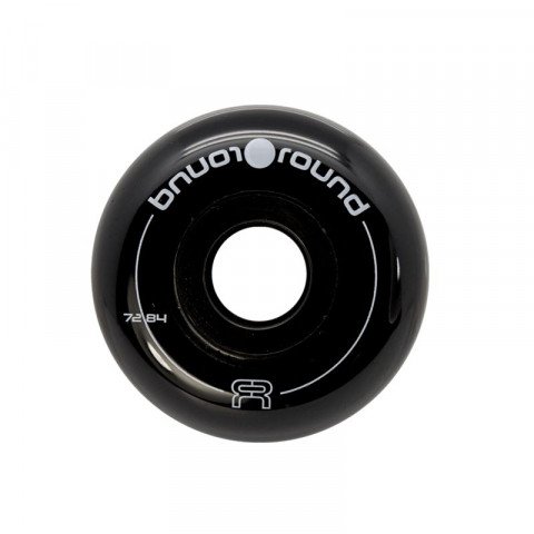 Wheels - FR Round 72mm/84a - Black Inline Skate Wheels - Photo 1