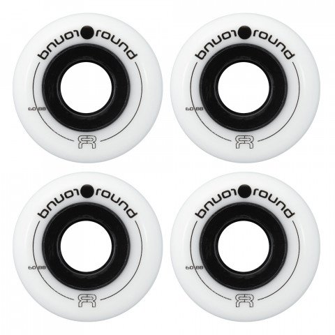 Wheels - FR Round 60mm/88a - White (4 pcs.) Inline Skate Wheels - Photo 1