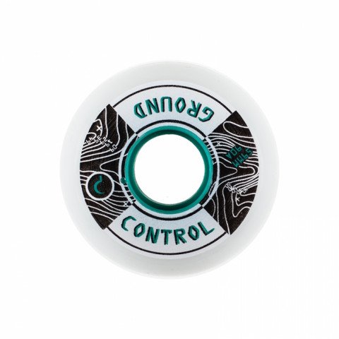 Wheels - Ground Control - Elevation White/Green - 59mm/90a Inline Skate Wheels - Photo 1