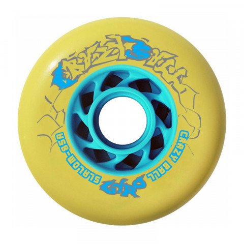 Special Deals - Gyro - Crazy Ball 80mm/85a - Yellow/Blue Inline Skate Wheels - Photo 1