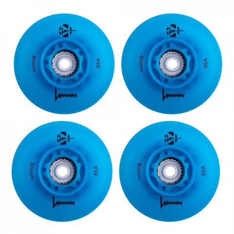 Wheels - Luminous LED 80mm/85a - Blue Ocean/Glow (4) Inline Skate Wheels - Photo 1