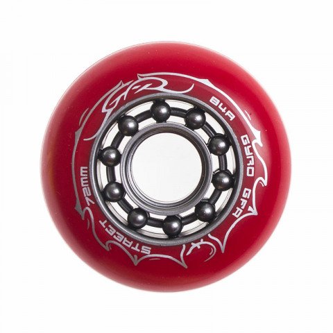 Wheels - Gyro GFR Street 72mm/84a (1 szt.) - Red Inline Skate Wheels - Photo 1