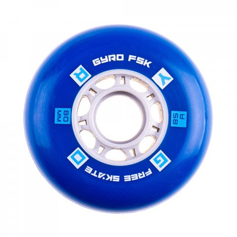 Wheels - Gyro F2R 80mm/85a - Blue Inline Skate Wheels - Photo 1