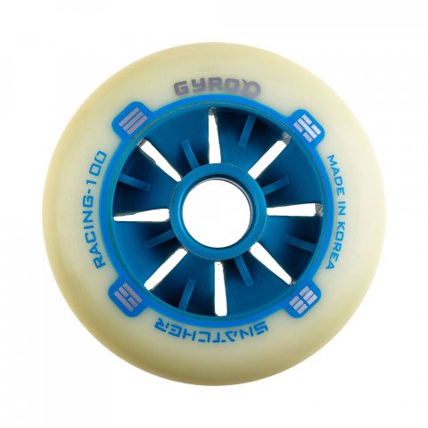 Special Deals - Gyro - Snatcher 100mm/87a - Blue/Silver Inline Skate Wheels - Photo 1