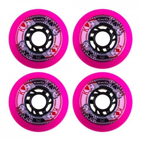 Wheels - FR Street Kings 80mm/85a - Pink (4 pcs.) Inline Skate Wheels - Photo 1