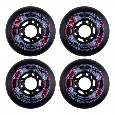 Wheels - FR Street Kings 80mm/85a - Black (4 pcs.) Inline Skate Wheels - Photo 1