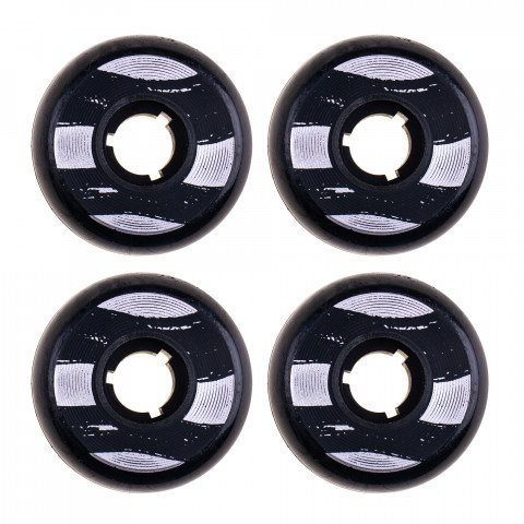 Wheels - Dead Team 58mm/92a - Black/Silver Ring Inline Skate Wheels - Photo 1