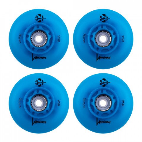 Wheels - Luminous LED 76mm/85a - Blue Ocean/Glow (4) Inline Skate Wheels - Photo 1