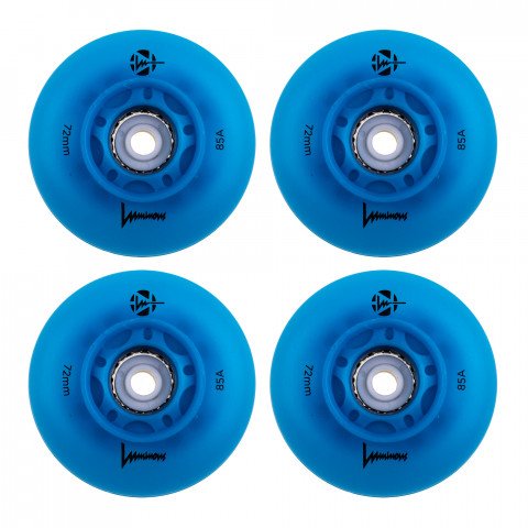 Wheels - Luminous LED 72mm/85a - Blue Ocean Glow (4 pcs.) Inline Skate Wheels - Photo 1