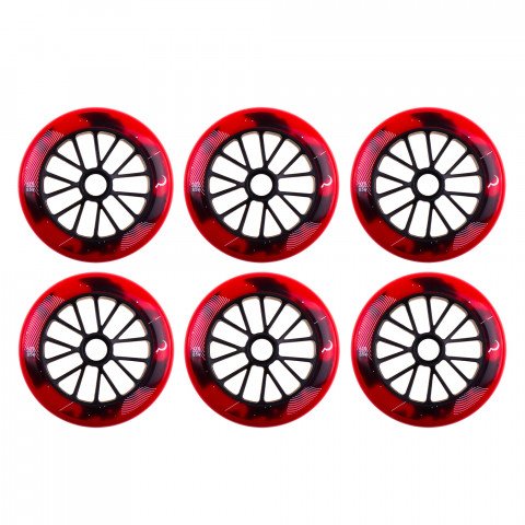 Wheels - Ground Control UR Galaxy 125mm/85a Red (6) Inline Skate Wheels - Photo 1
