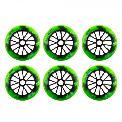 Wheels - Ground Control UR Galaxy 125mm/85a Green (6) Inline Skate Wheels - Photo 1