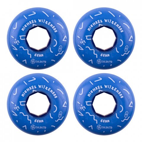 Wheels - Red Eye Michael Witzemann 55mm/90a Blue (4) Inline Skate Wheels - Photo 1