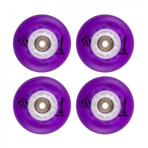 Wheels - Luminous LED 76mm/85a - Violet (4 pcs.) Inline Skate Wheels - Photo 1