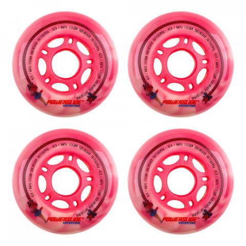 Special Deals - Powerslide - Princess Girls 76mm/82a (4 pcs.) Inline Skate Wheels - Photo 1