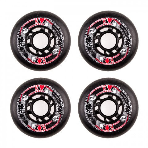 Wheels - FR Street Kings 76mm/85a - Black (4 pcs.) Inline Skate Wheels - Photo 1