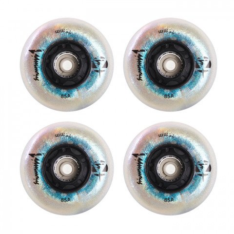 Wheels - Luminous LED 76mm/85a - Black Pearl (4 pcs.) Inline Skate Wheels - Photo 1