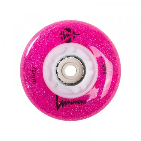 Wheels - Luminous LED 72mm/85a - Glitter Pink Inline Skate Wheels - Photo 1